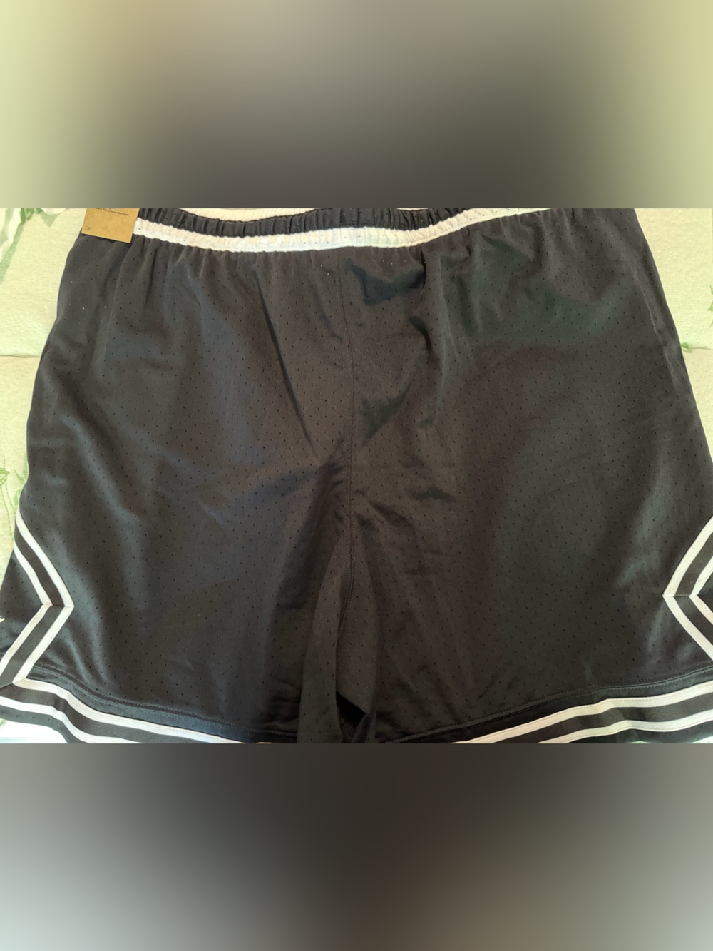 Jordan Black Athletic Shorts with White Trim